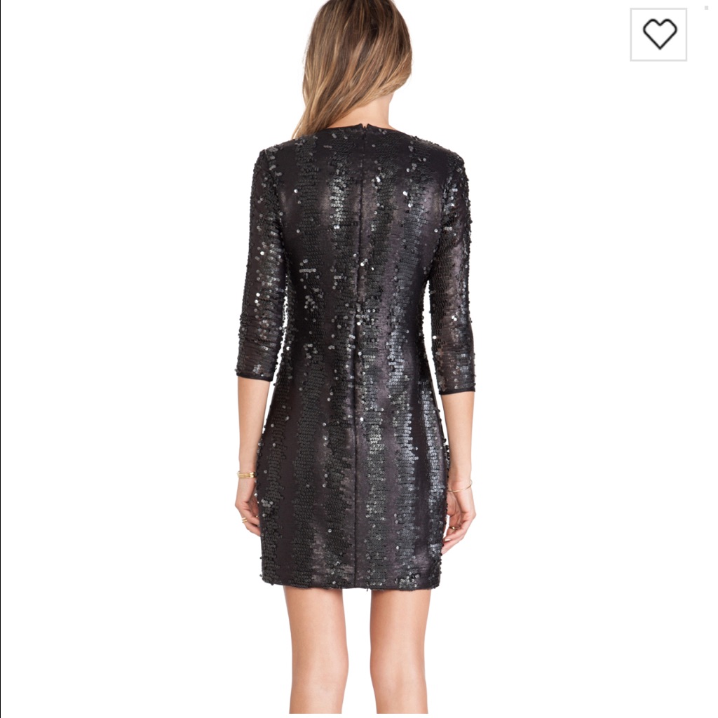 Hunter Bell Black Nikki Dress In Sequins Size 0 — image 2 of 3